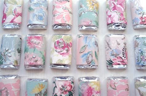 DIY Candy Bar Wrappers Made from Wallpaper