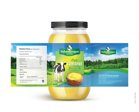 Ghee Packaging Design Behance