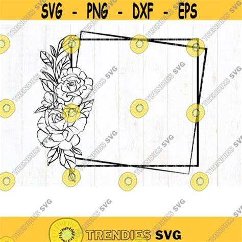 Circle Frame With Leaves Svg Laurel Wreath Svg Floral Wedding Monogram