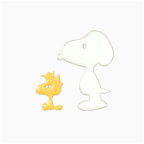 SNOOPY DUO Off White Saffron Yellow Pin Titlee Paris X Peanuts