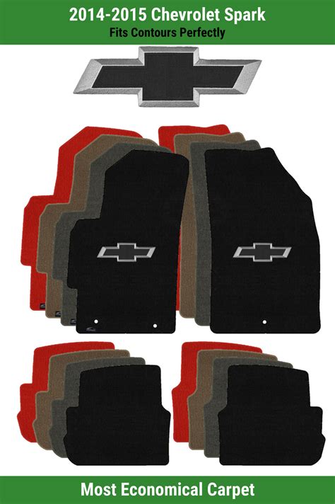 Lloyd Velourtex Front Rear Mats For Spark W Black Chevy