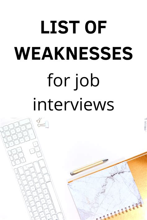 List Of Weaknesses For Job Interviews FlexMyFinances In 2021