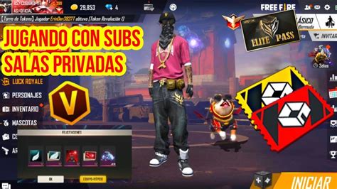 Free Fire En Vivo Salas Privadas Vs Y Pvp Pase Y Diamante