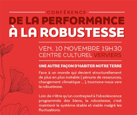 De la performance à la robustesse Conférence d Olivier Hamant