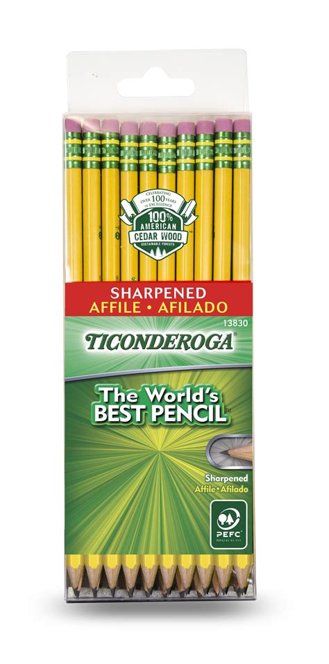 Ticonderoga Classic Yellow No 2 Pencils Pre Sharpened 30 Ct Walmart