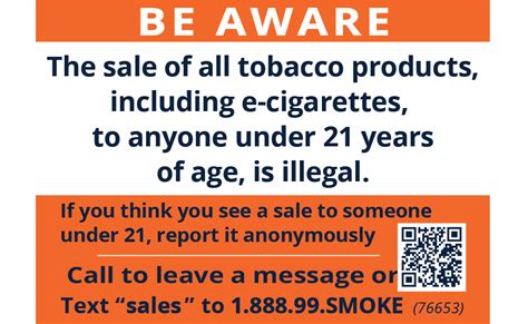 Age to Purchase Warning Sign | Pennsylvania Tobacco Merchant Education Initiative