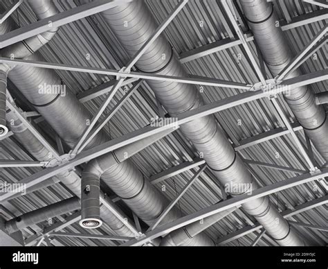 Hvac Duct Air Ventilation Pipes System Stock Photo Alamy