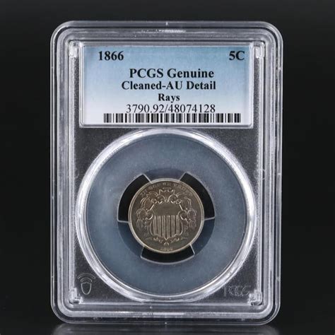 PCGS Certified Genuine 1866 Shield Nickel | EBTH