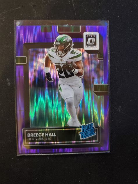 2022 Panini Donruss Optic Breece Hall Purple Shock Rated Rookie 214 EBay