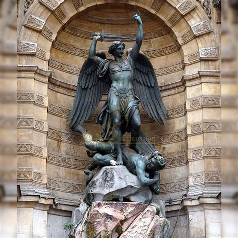 Famous Bronze St Michael The Archangel Outdoor Statue For Sale