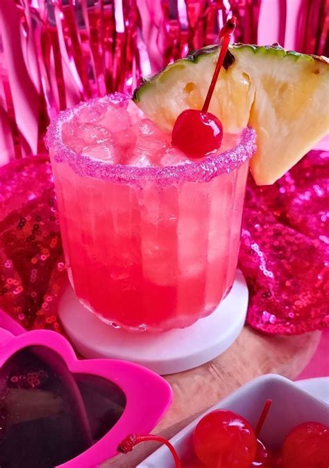 Malibu Barbie Pink Cocktail Yummy Alcoholic Drinks Barbie Party