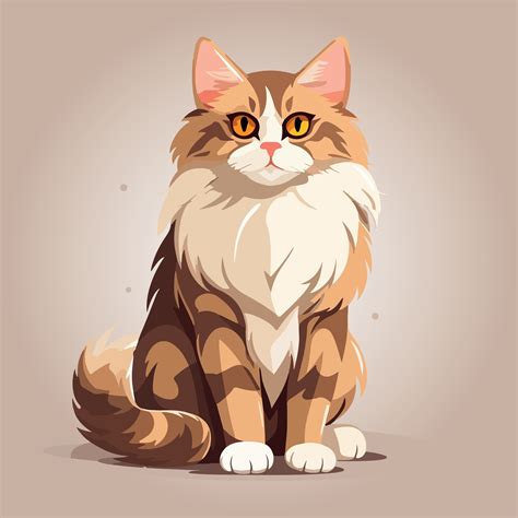 Siberian Cat Vector Illustration 27576474 Vector Art At Vecteezy