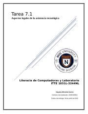 Itte Tarea Docx Tarea Aspectos Legales De La