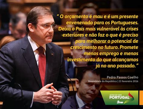 Pedro Passos Coelho Presidente Do Partido Social Democrata No Debate