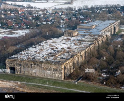 View of the submarine bunker 'Valentin' in the district of Farge in