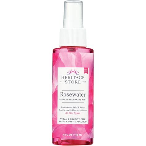 Heritage Store Rosewater Refreshing Facial Mist For Glowing Skin With