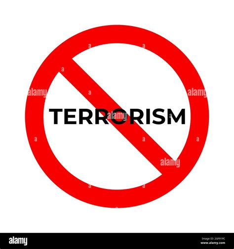 No Terrorism Sign Stock Vector Image And Art Alamy