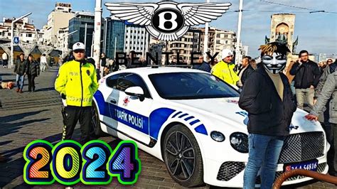 TÜRK POLİSİ BENTLEY FERRARİ İLE DEVRİYE ŞOV ferrari bentley taksim