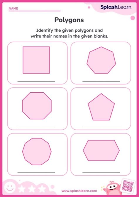 Identify Polygons Worksheet Printable Maths Sheet