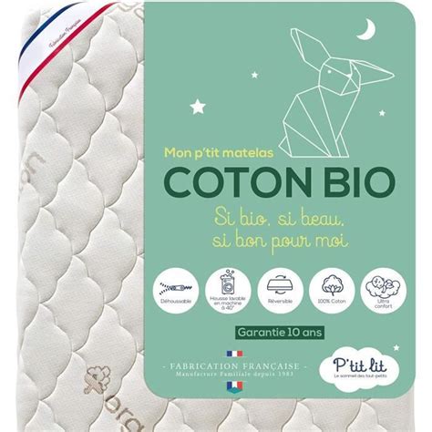 Housse De Couette Pour Lit Bebe Limics24 Matelas Bébé Coton Bio