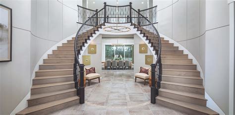 Double Staircase Foyer House Plans