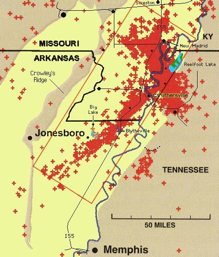 New Madrid Seismic Zone Maps Of Past Quake Activity