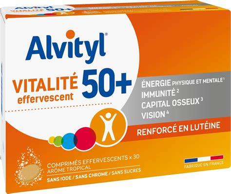 Alvityl Vitalité 50 Comprimés Effervescents Goût Tropical 12