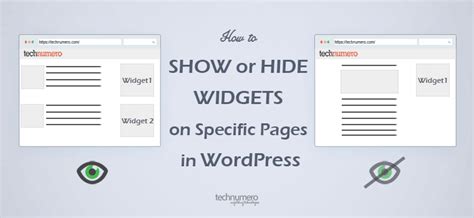 How To Show Or Hide Widgets On Specific Pages In Wordpress