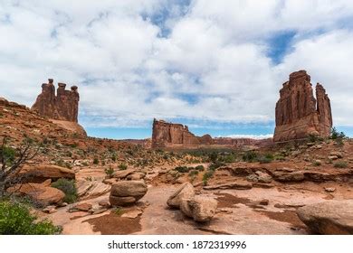 Courthouse Towers Tower Babel Organ Three Stock Photo