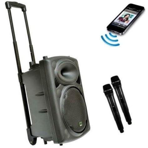 Bluetooth 15 Public Address Rechargeable System Speaker With Two Wireless Mic Konga Online