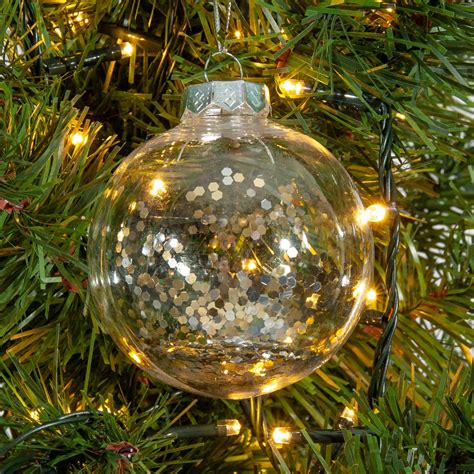 Прозрачен глобус, златни коледни конфети, 8 см - eMAG.bg