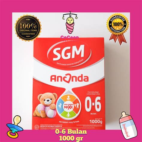 Jual Susu Formula Bayi SGM Ananda 1 0 6 Bulan 1000g 1 Kg Shopee Indonesia