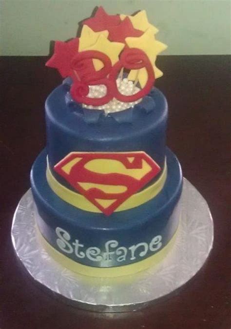 Superman Theme Cake Decorated Cake By Hakima Lamour Cakesdecor