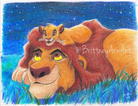 Simba And Mufasa Drawing