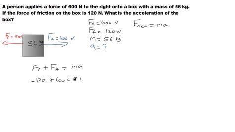 How To Find Acceleration Using Newtons 2nd Law Youtube