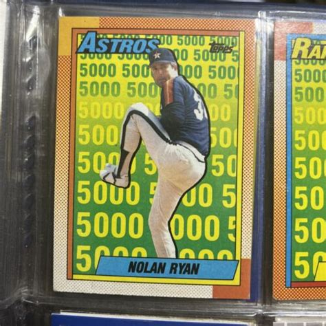 Rare Collectors Card 1990 Topps 5000 Ks Astros Pitcher Nolan Ryan Card