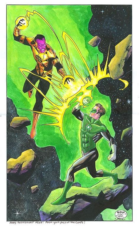 Green Lantern Contre Sinestro Par Jim Calafiore Mark Mckenna MIke Fond