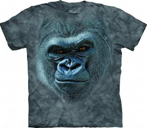 Smiling Gorilla Small Cotton Gorillas T Shirt Blue Adult Mens Womens