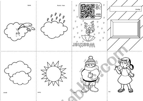 Weather Mini Book ESL Worksheet By Elfy