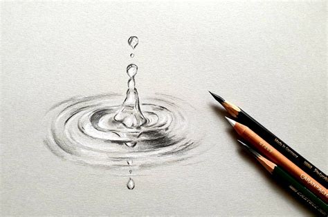 Bleistiftzeichnung Wassertropfen Tropfen Amazing Drawings Realistic