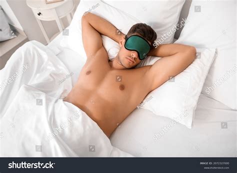 Handsome Naked Man Sleeping Bed Stock Photo 2072327000 Shutterstock