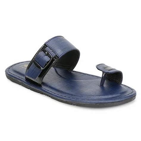 Eva Casual Wear Men Blue Leather Slipper Size At Rs Pair In New