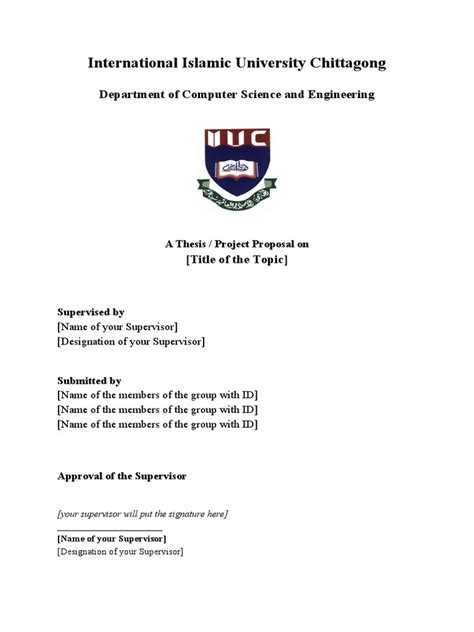 Thesis Project Proposal Format V2 Pdf Inquiry Academic Discipline Interactions