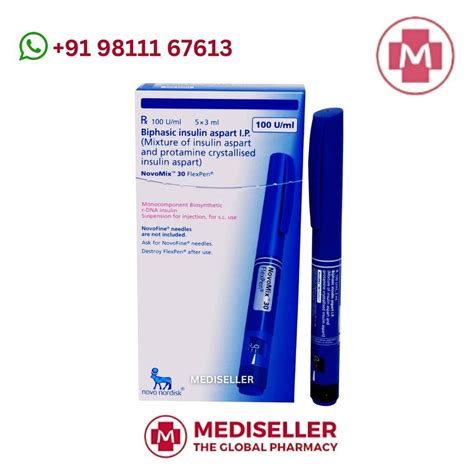 Novomix Flexpen Biphasic Insulin Aspart Iu Ml At Rs Piece