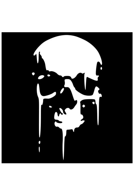 High Detail Dripping Skull Airbrush Stencil Free Uk Postage