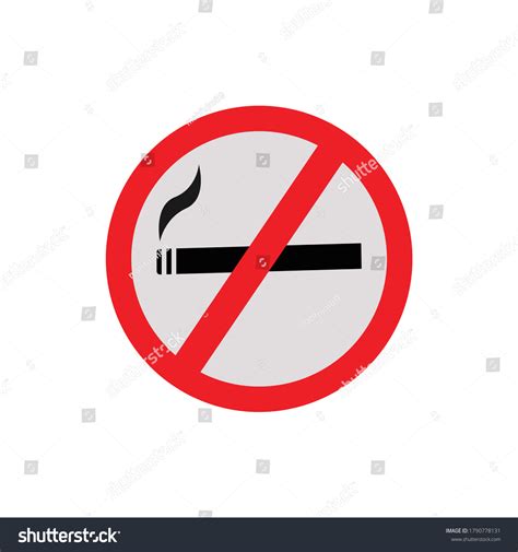 No Smoking Logo Design White Background Stock Vector (Royalty Free ...