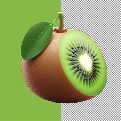 Premium Psd Kiwi Delight A Captivating 3d Render Of A Kiwi