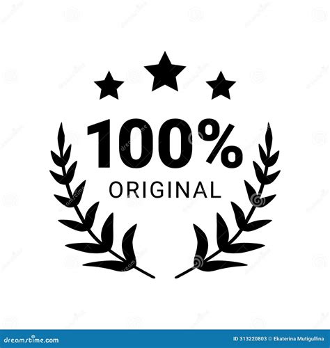 100 Percent Original Product Label Sign. Round Premium Quality Product ...