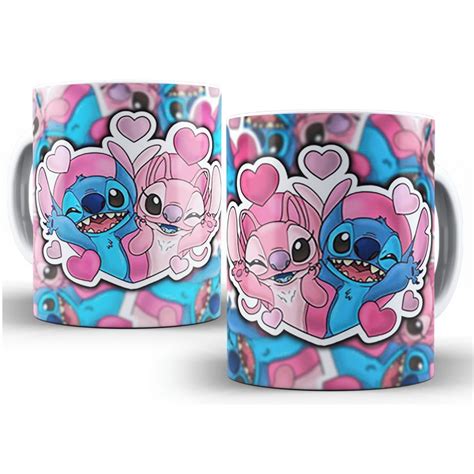 Caneca Lilo E Stitch Personalizada Love Dia Dos Namorados Elo