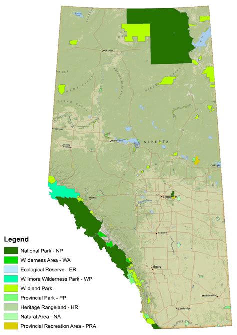 Alberta Provincial Parks Map